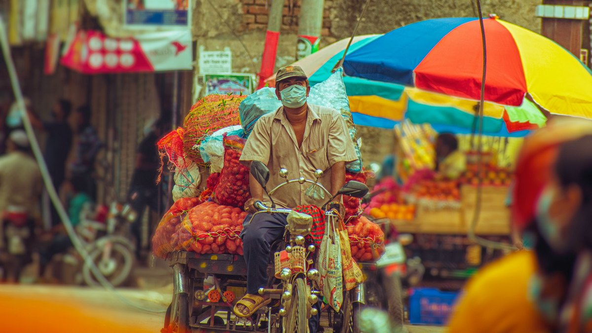 Mężczyzna na rowerze, Bangladesz