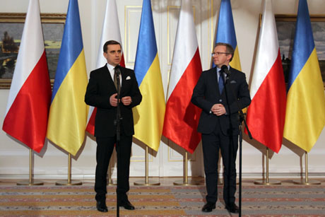 Kostiantyn Jelisiejew, doradca prezydenta Ukrainy ds. zagranicznych i Krzysztof Szczerski, sekretarz stanu w Kancelarii Prezydenta RP