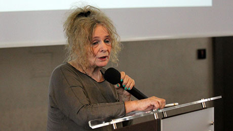Prof. Maria Szyszkowska na konferencji naukowej „Zrozumieć świat dzieci z autyzmem” w Warszawie, 9 kwietnia 2016 r.