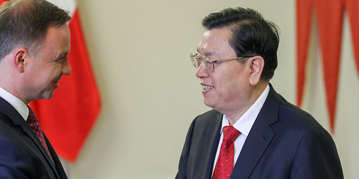 Prezydent Duda przyjął przewodniczącego parlamentu Chin