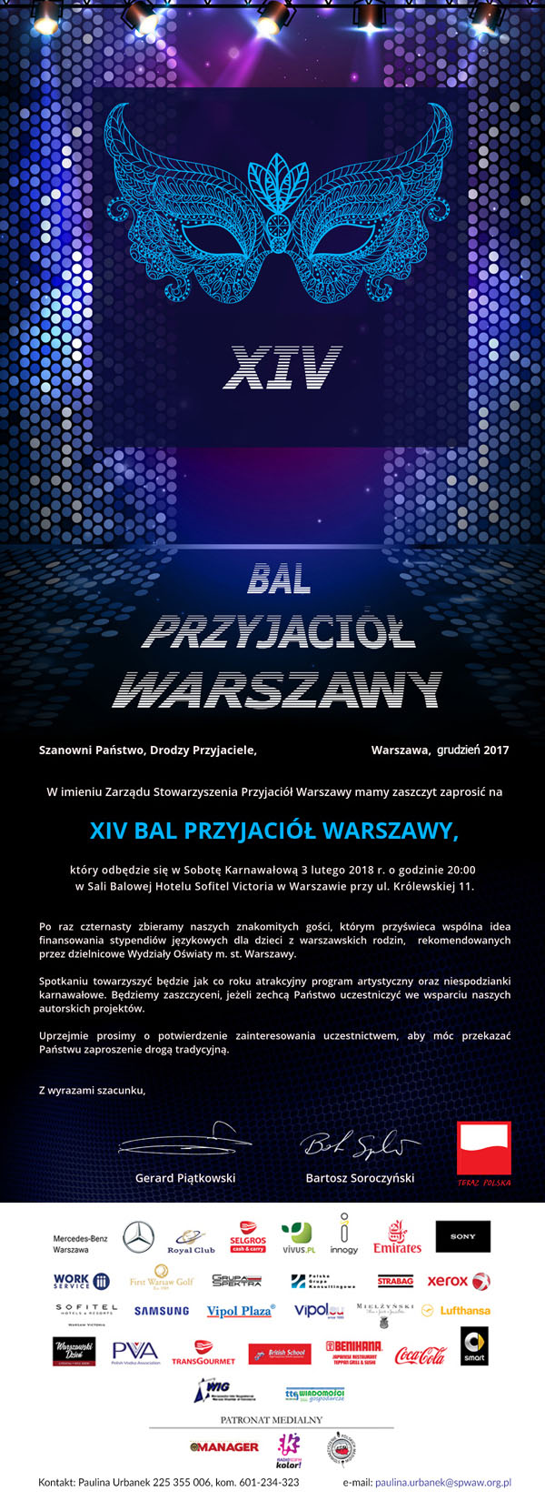 XIV Bal Przyjaciół Warszawy