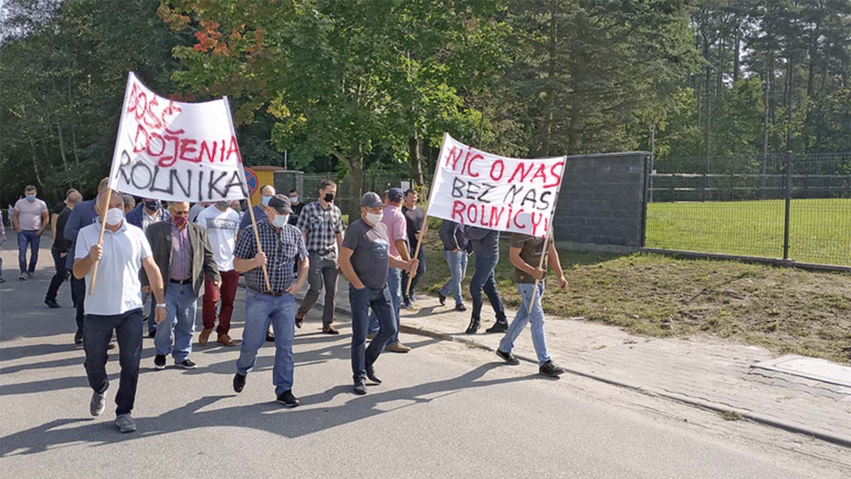 Protest dostawców SM Mlekpol
