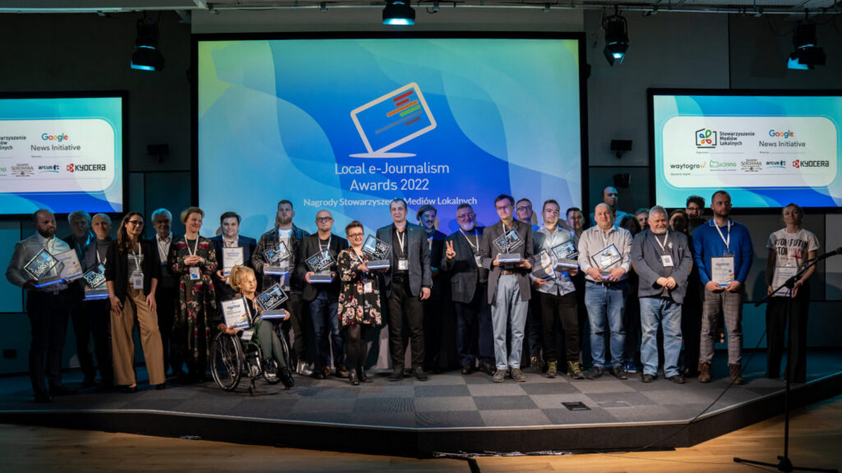 Wręczenie nagród Local E-Journalism Awards 2022 przyznawanej przez Stowarzyszenie Mediów Lokalnych