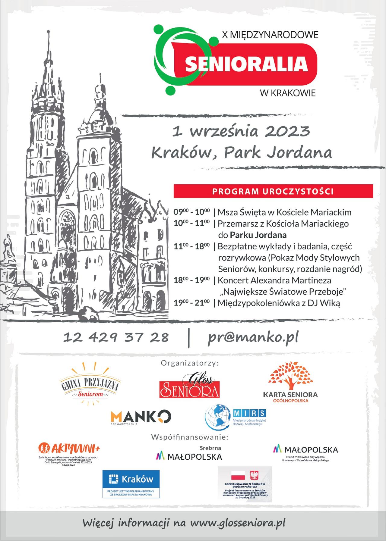 X Międzynarodowe Senioralia w Krakowie - 1 września 2023